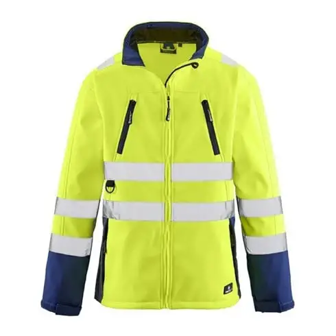 4 Protect Veste Pittsburgh, Softshell jaune fluo/marine, T. 2XL