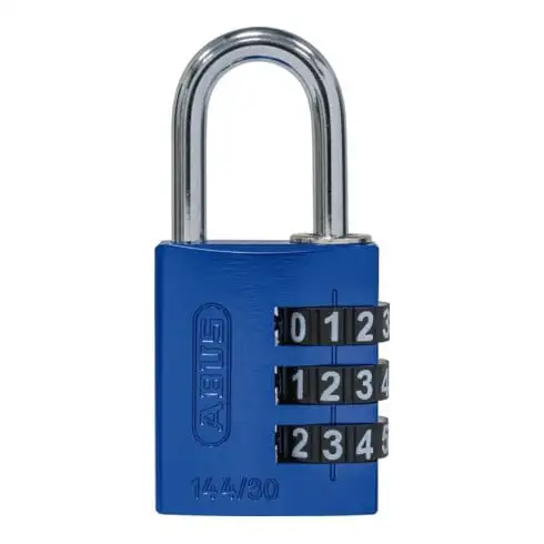 ABUS Cadenas à combinaison 144/30 Lock-Tag Aluminium, bleu