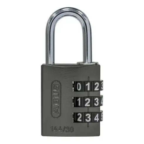 ABUS Cadenas à combinaison 144/30 Lock-Tag Aluminium, titane