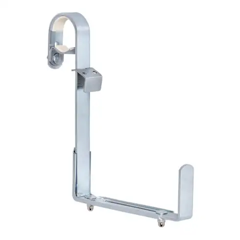 ALBA-KRAPF Support pour jardinière de balcon pour rambarde ronde, profond, galvanisé