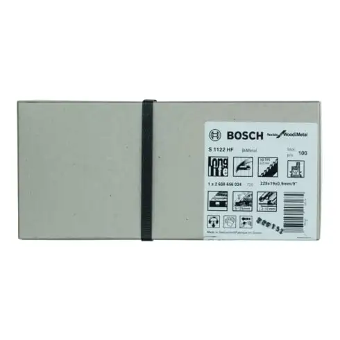Bosch Lame de scie sabre S 1122 HF, sachet de 100 pièces