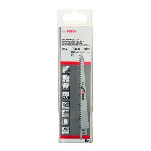 Bosch Lames de scie sabre S 644 D VE 25 pcs Top pour bois