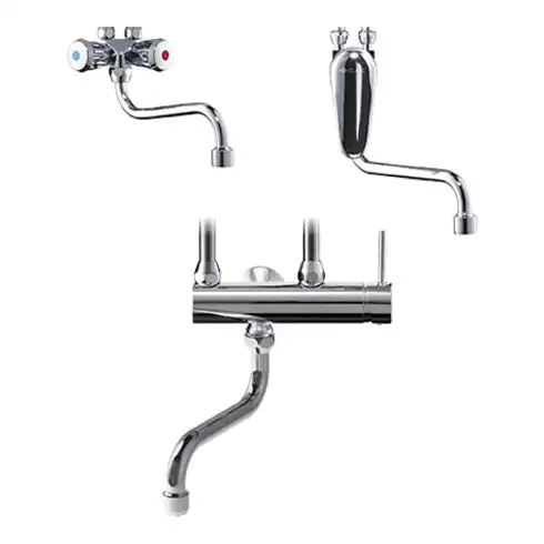 Clage Mitigeur monocommande mural SME chrome, avec bec pivotant 16 cm