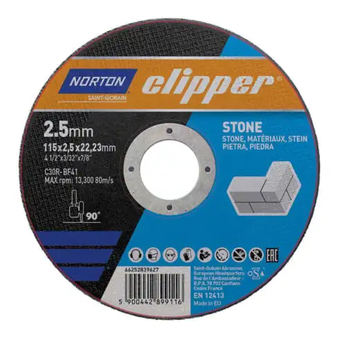 CLIPPER Disque de coupe pierre C30R-115x2.5x22.23mm