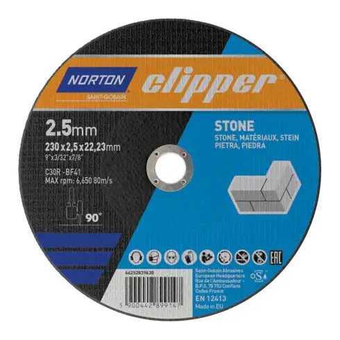 CLIPPER Disque de séparation pierre C30R-230x2,5x22,23mm