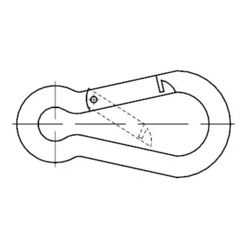 DIN 5299 Mousqueton, forme C, ST galZn C M70 HP