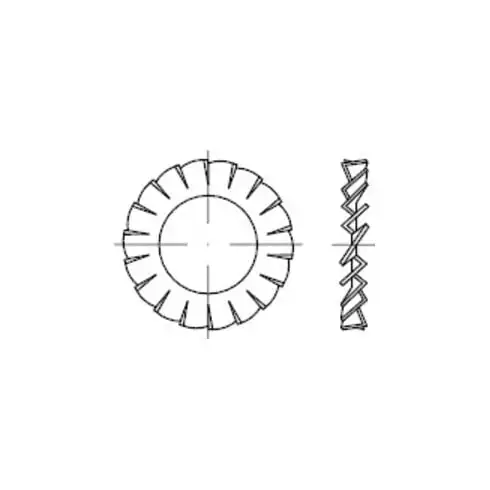 DIN 6798 Rondelle éventail, 1.4310 A 4,3 KP