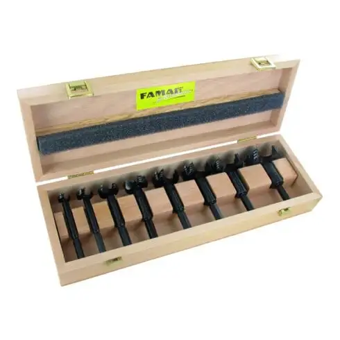 FAMAG Jeu de forets Bormax, coffret bois, 8 pièces 15-50mm