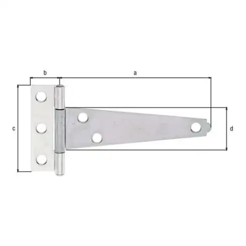 GAH Alberts Charnière de caisse roulée L 100 mm acier brut, galvanisé jaune