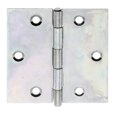 GAH Alberts Charnière de porte carrée, L64xH64mm avec goupille inox jaune, zingué