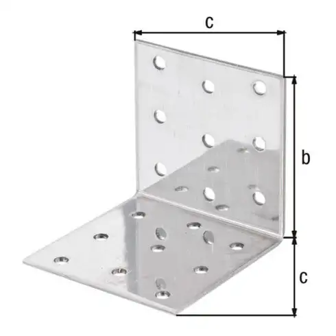 GAH Alberts Équerre à plaque perforée avec CE ? Non 60 x 60 x 60mm Acier inoxydable
