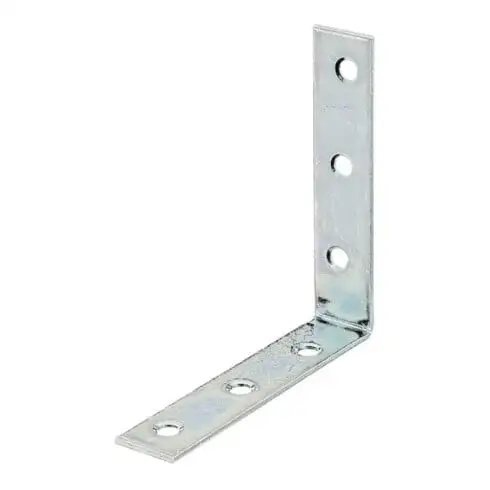 GAH Alberts Équerre de chaise 90x90x19mm acier brut, jaune, galvanisé