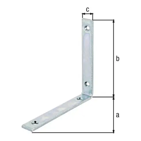 GAH Alberts Équerre de poutre 140x140x20x5mm Acier brut, zingué jaune galvanisé