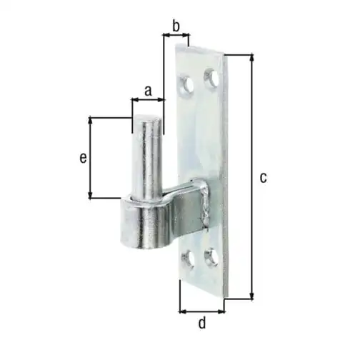 GAH Alberts Kloben 16 mm, sur plaque à visser acier, galvanisé