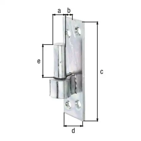 GAH Alberts Kloben 16mm, plaque soudée pour vissage, acier, galvanisé
