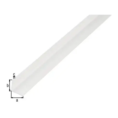 GAH Alberts Profilé d'angle égal, non percé L1000 x l15 x H15 x É1,2 mm plastique blanc