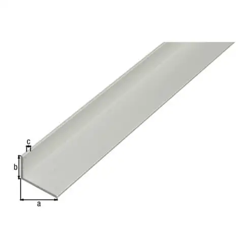 GAH Alberts Profilé d'angle non percé L2000 x l25 x H15 x E1,5 mm alu argenté