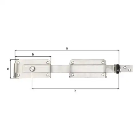 GAH Alberts Recouvrement pour portails doubles droit en acier inoxydable, inoxydable