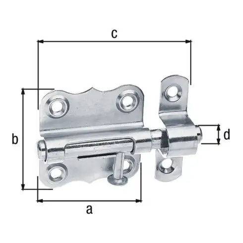GAH Alberts Verrou à loquet avec boucle fixée B38xL39mm mat
