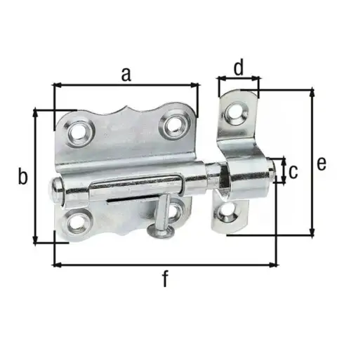 GAH Alberts Verrou à loquet avec boucle fixée B46xL47mm galvanisé