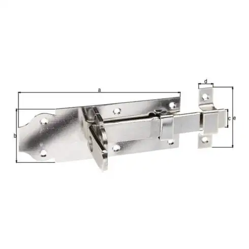 GAH Alberts Verrou droit L 140 mm acier inoxydable, mat