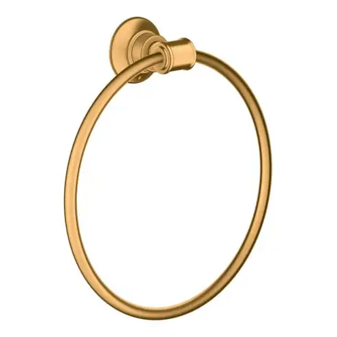 hansgrohe Anneau porte-serviettes Axor Montreux noir, métal, mural, optique or brossé