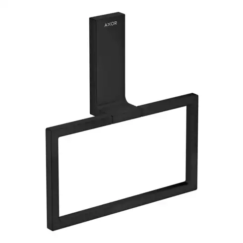 hansgrohe Anneau porte-serviettes Axor Uni Rectangulaire d’angle, pivotant, noir mat