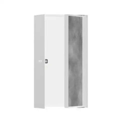 hansgrohe XtraStoris Niche murale Rock 150x300x100mm, avec porte battante, blanc mat