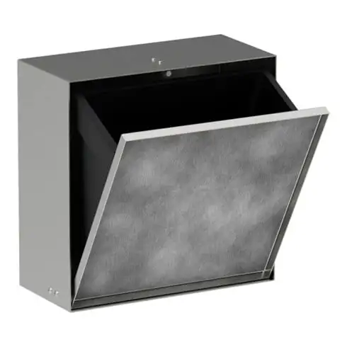 hansgrohe XtraStoris Poubelle Rock EB 300x300x140mm, avec couvercle, ES Optic