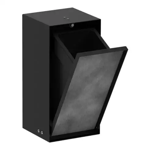 hansgrohe XtraStoris Rock Poubelle EB 300x150x140mm, avec porte, noir mat