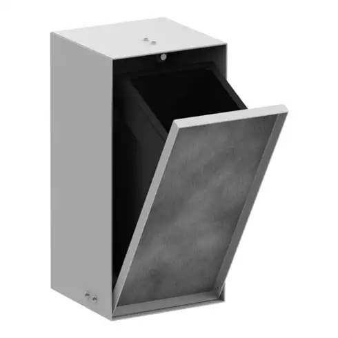 hansgrohe XtraStoris Rock Poubelle encastrée 300x150x140mm, avec porte, blanc mat