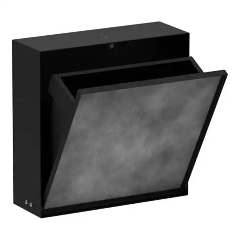 hansgrohe XtraStoris Rock Poubelle encastrée 300x300x100mm, avec porte, noir mat