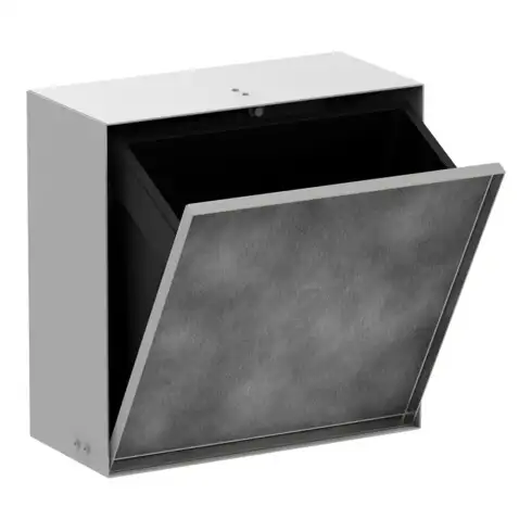 hansgrohe XtraStoris Rock Poubelle encastrée 300x300x140mm, avec porte, blanc mat