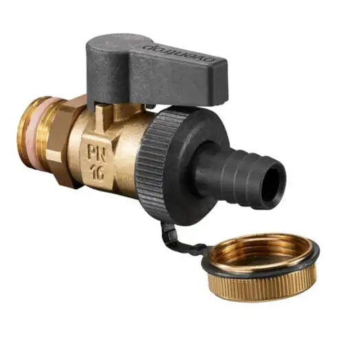 Oventrop Robinet à boisseau Optiflex brut, AG, SV + capuchon, DN 15