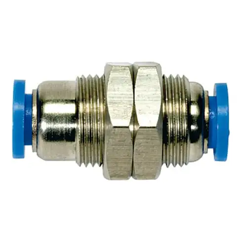 Riegler Connecteur droit à passage traversant « Série bleue », M14x1,0, Ø clé 6