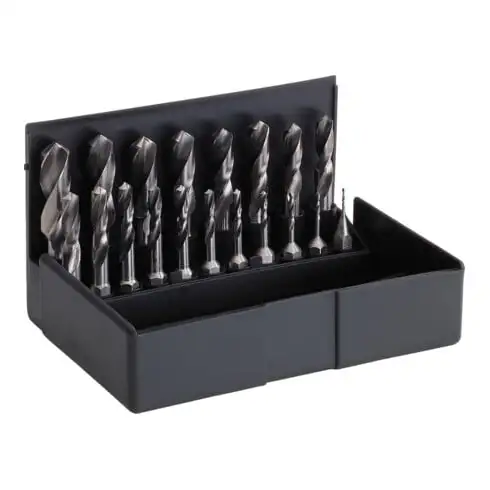 VÖLKEL Jeu de forets hélicoïdaux HSS 1-10mm 19 pièces