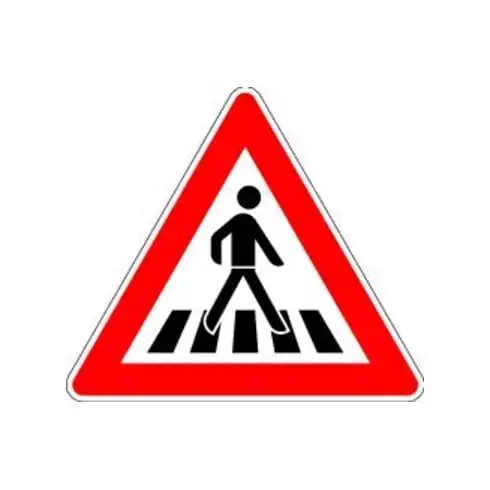 VKZ.101-11 Triangle 900 mm Passage piétons, droite Film RAL RA1