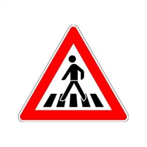 VKZ.101-21 Triangle 900 mm Passage piétons, gauche Film RAL RA1