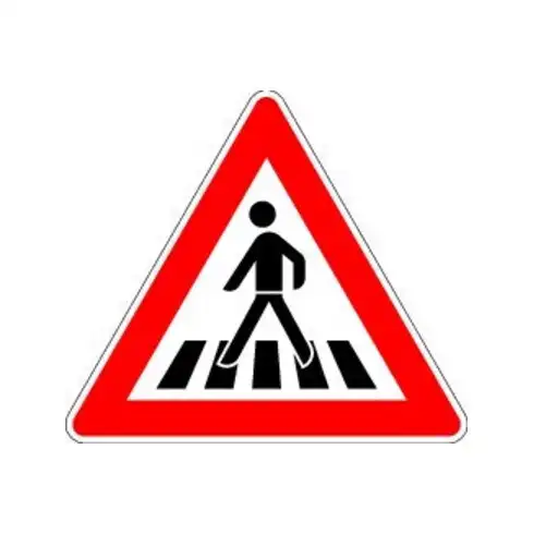 VKZ.101-21 Triangle 900mm Passage piétons, gauche Film RAL-Qualité RA2