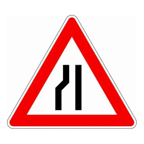 VKZ.121-20 Triangle 900 mm RAL2 voie rétrécie gauche