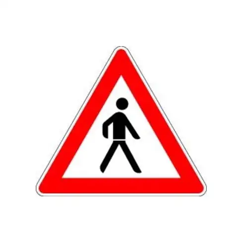 VKZ.133-10 Triangle 900 mm piéton (droite) film RAL-Gütezeichen RA1