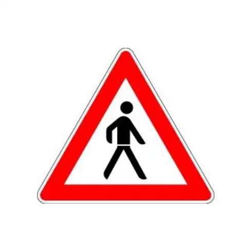 VKZ.133-10 Triangle 900mm Piéton (droit) Film RAL-Label RA2