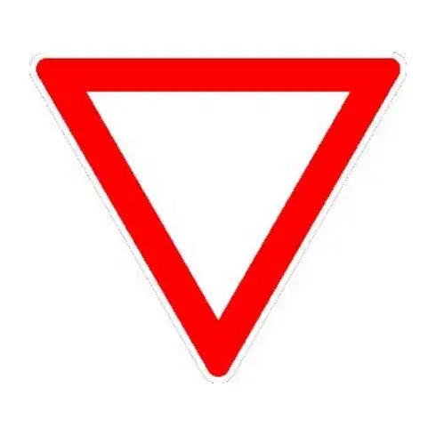 VKZ.205 Triangle 900 mm Cédez le passage Autocollant RA2 avec label RAL