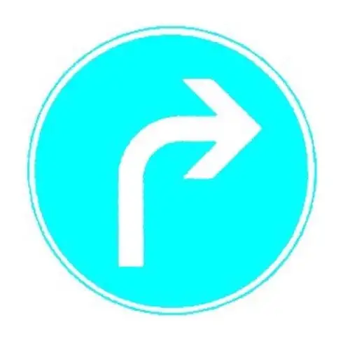 VKZ.209 Ronde 600mm Sens de circulation droite Film RAL-Label RA1