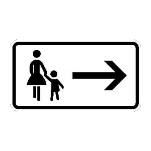 Zusatzschild 1000-22, 330x600mm Garder la droite piétons, film RA2, label qualité RAL